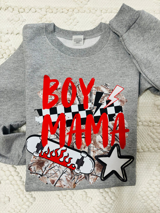 Matching Boy Mama Vintage Camo Sweatshirt