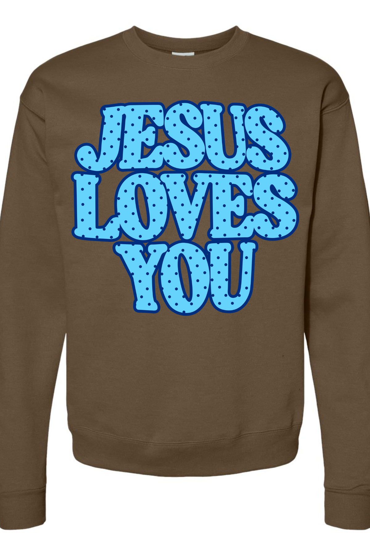 Jesus Loves You Polka Dot sweatshirt🩵💙