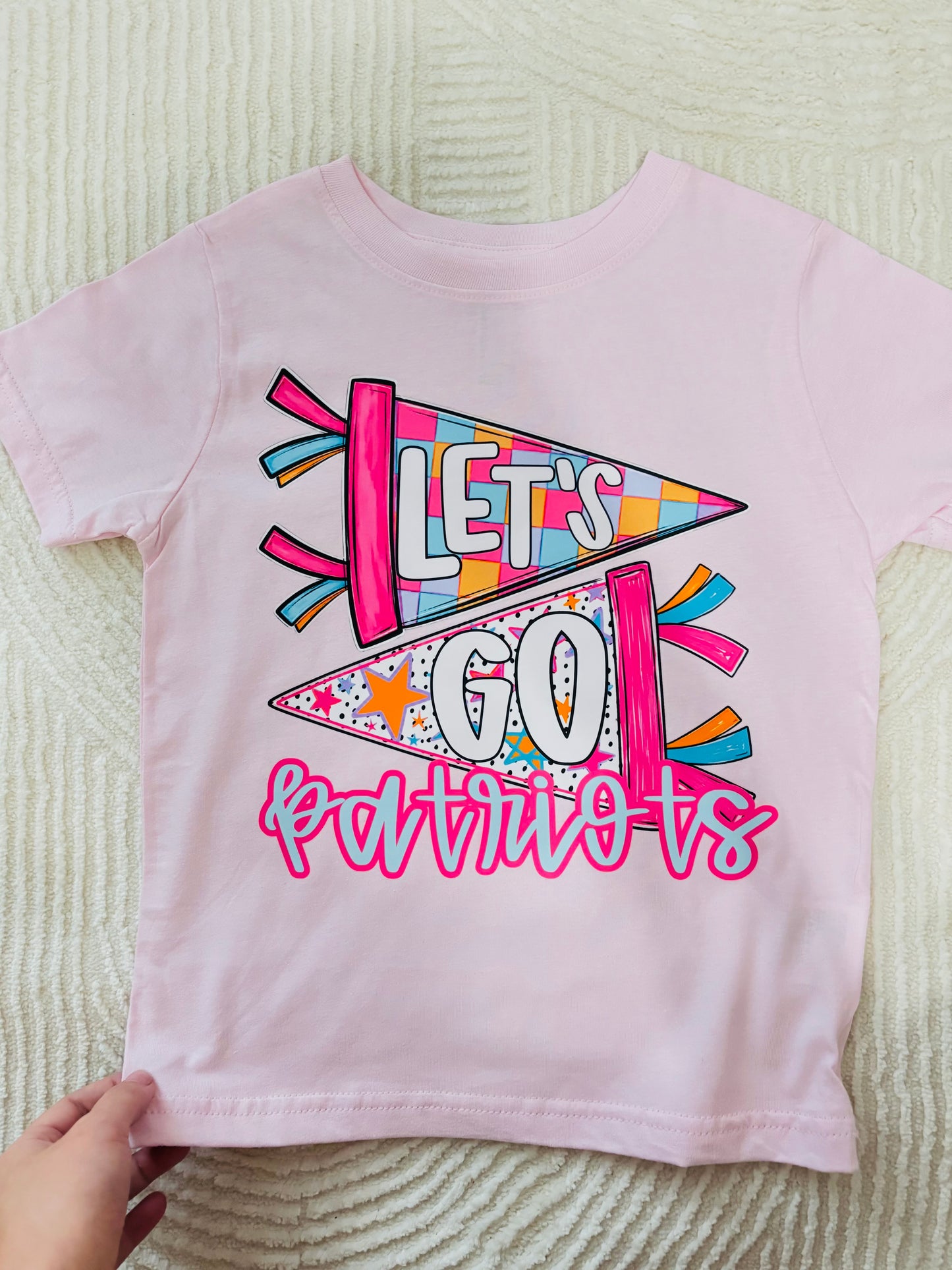 Colorful Lets Go Mascot tee