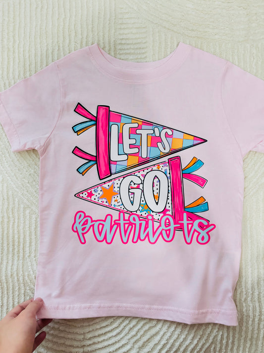 Colorful Lets Go Mascot tee