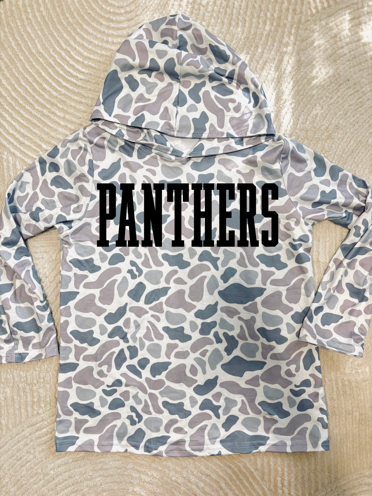 Custom Camo Long Sleeve Lightweight Hoodie