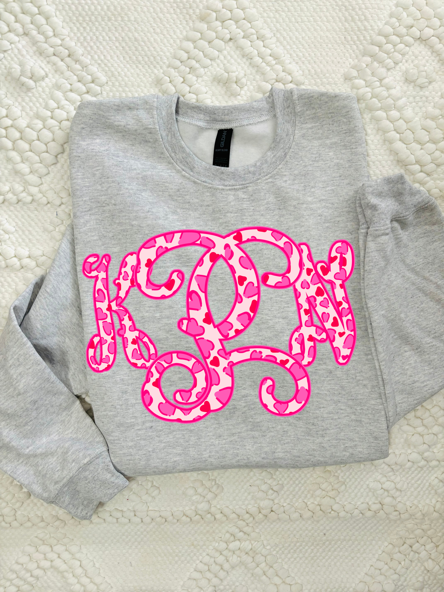 Custom Pink Valentines Monogram Kids