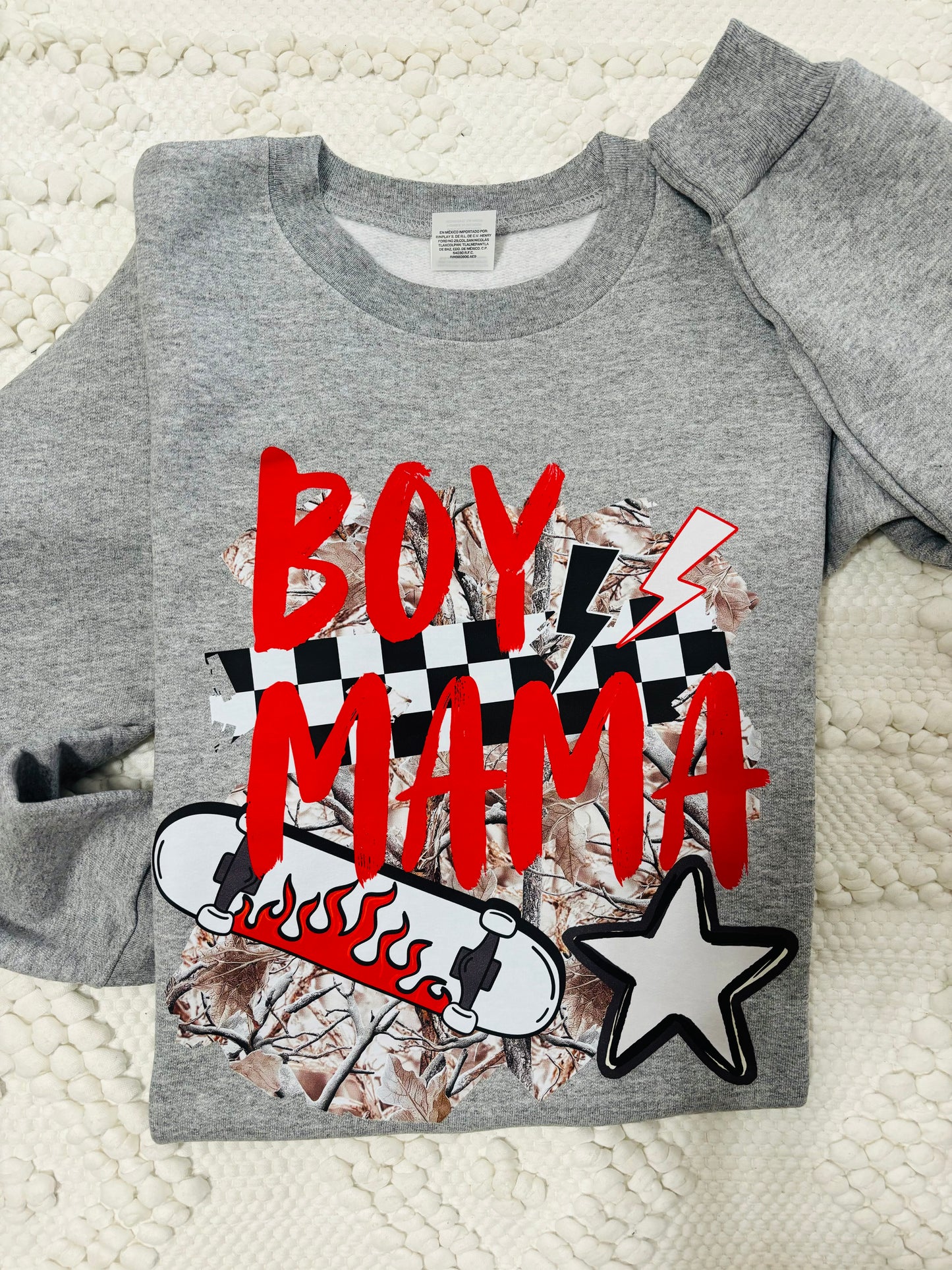 Matching Boy Mama Vintage Camo Sweatshirt