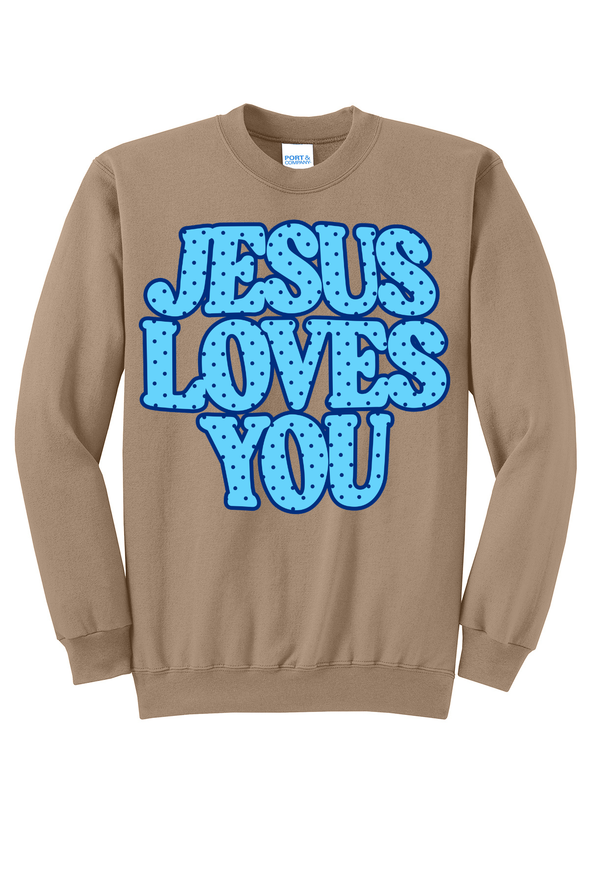 Jesus Loves You Polka Dot sweatshirt🩵💙