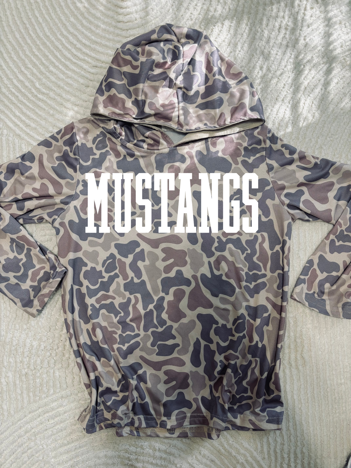 Custom Camo Long Sleeve Lightweight Hoodie