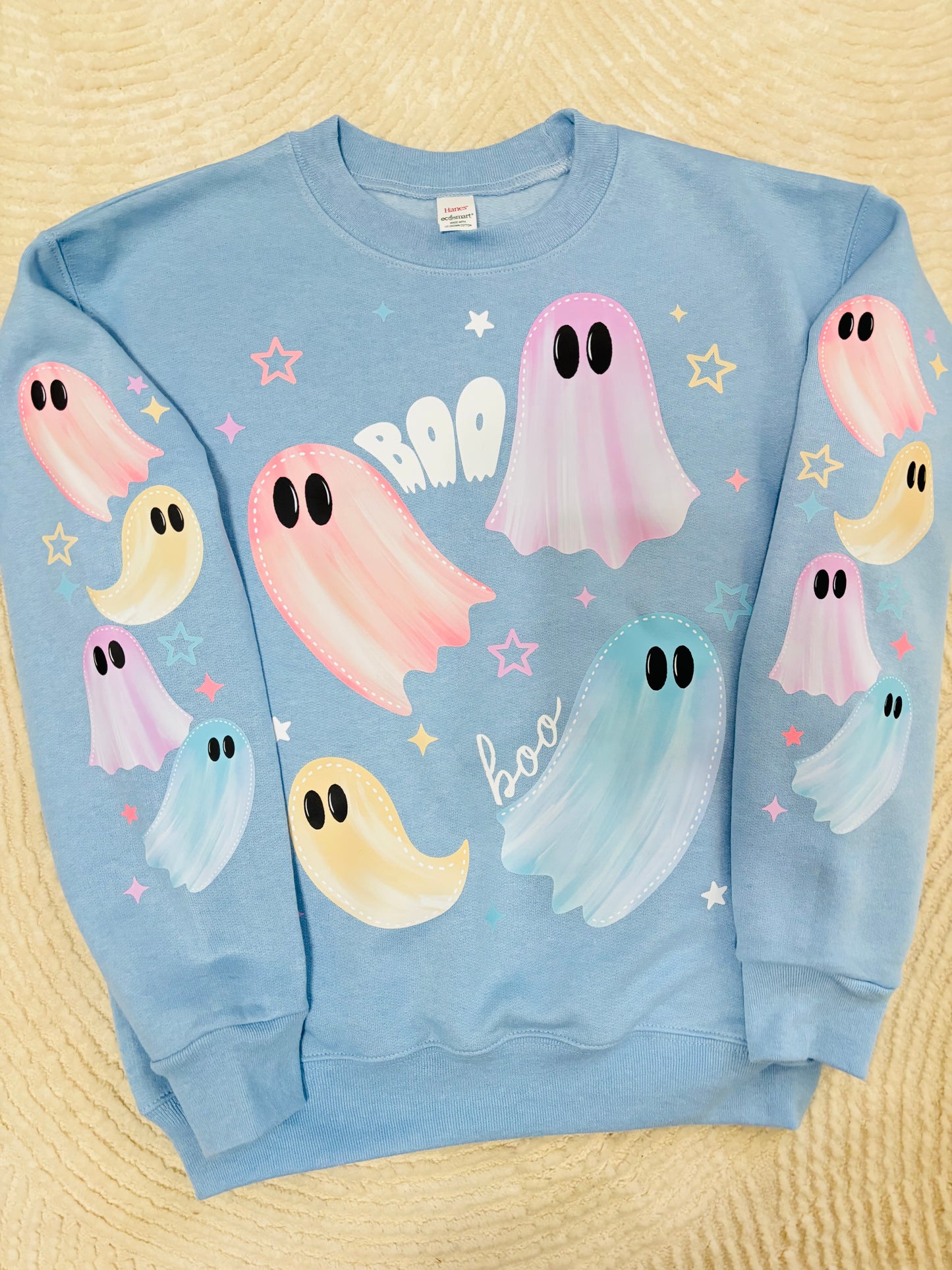 Holographic Ghost Sweatshirt with sleeve Design