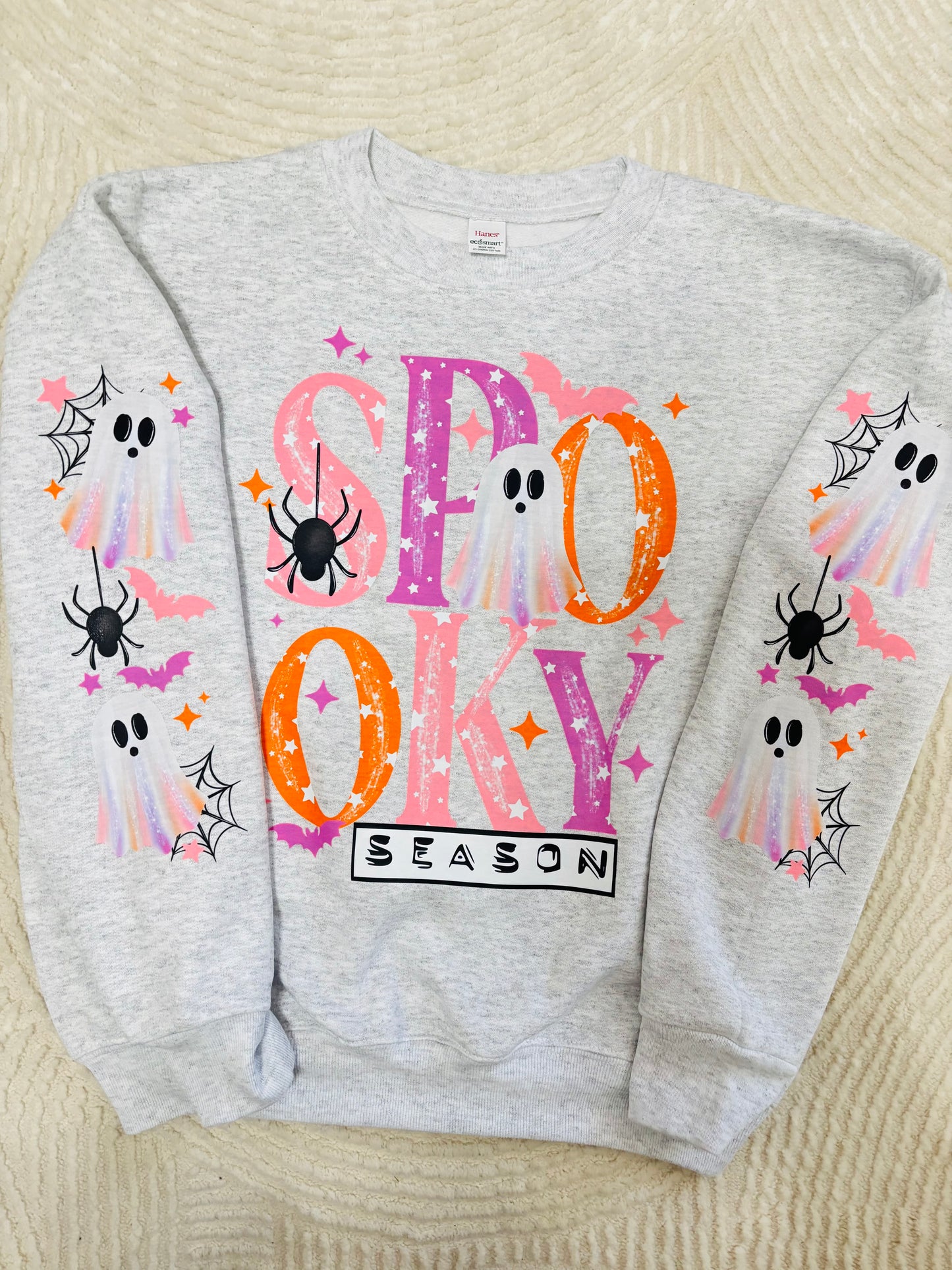 Spooky Season Sweatshirt with sleeve Design
