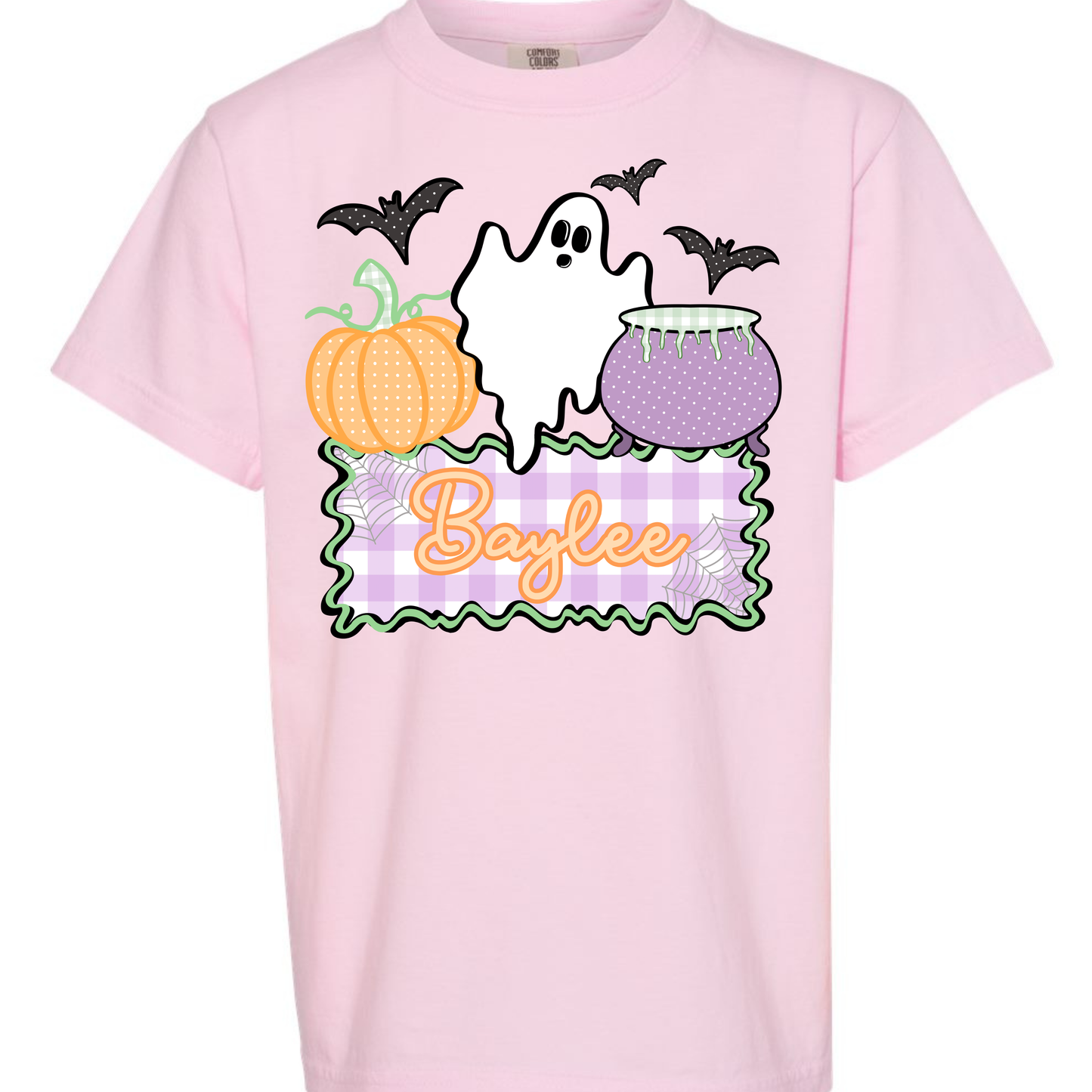 Girl Halloween Custom name tee